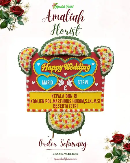 Papan Bunga Pernikahan Pasar Belakang